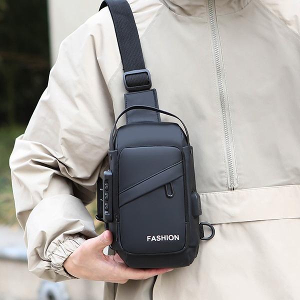 2025 Nowa torba typu crossbody męska, torba na klatkę piersiową, prosta torba na talię, przekątna torba na ramię