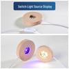 USB Oak Crystal Night Light with Glowing Base