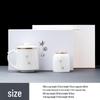 White Porcelain Office Tea Cup with Filter – Mutton Fat Design for Personal Use and Gift