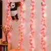 Cherry Blossom String Light 2M 20LED Garland Artificial Flower Garland Vines Fairy Lights For Bedroom Wedding Party Decoration