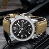 Megir Fashion Sport Watch Men Luxury Brand Men Quartz Watches Chronogragph Clock Leather Band Army Military Wrist Watch 2026
