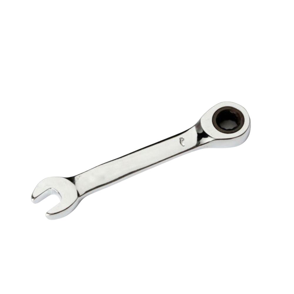 CR-V Steel Stubby Ratcheting Combination Wrench 8mm-17mm Ratcheting Spanner  Mechanical Repair