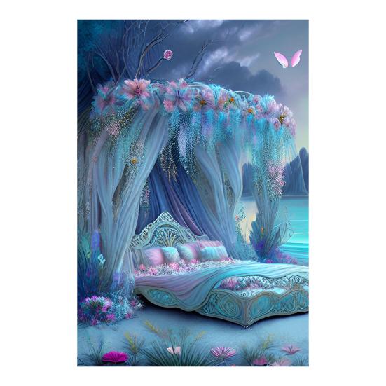 

Rhinestone Peacock Drill Shiny 5D Full Painting Animal Rhinestone Colorful DIY Art синій