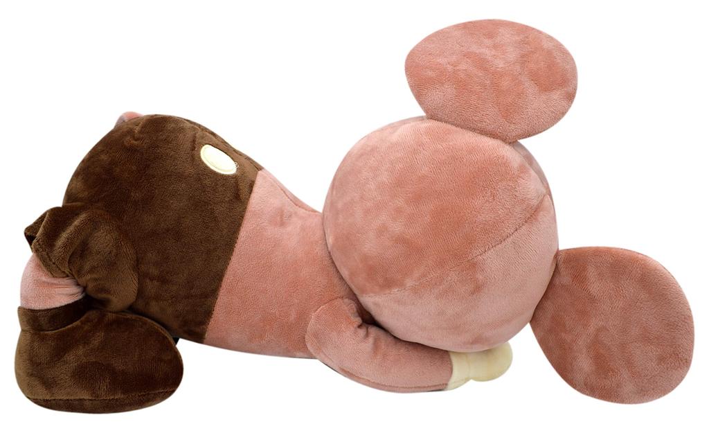 MORIPiLO Morishita Body Pillow, Mickey Mouse, Classic Brown, Approx. 45cm, Fluffy Plush Cushion, Character Merchandise, Disney, 4620361