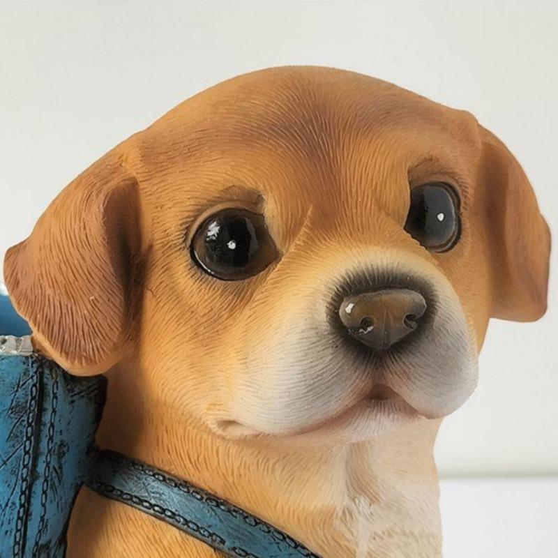 Cute Puppy Pencil Holder Desk Decorations Home Decorations Resin Crafts Gifts for Kids Desktop Storage