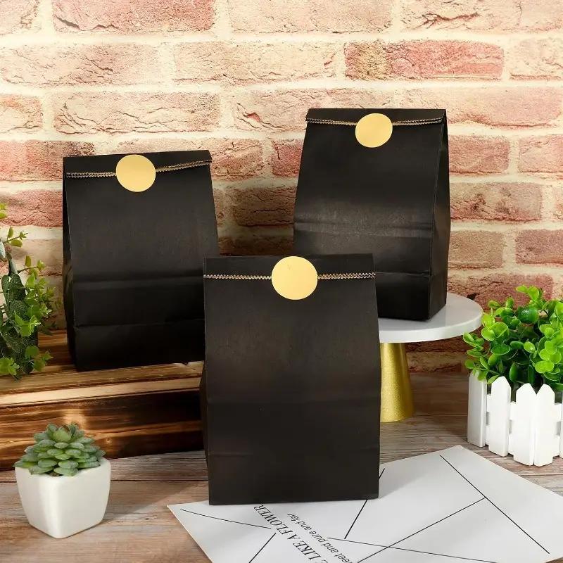 WTEMPO Foldable DIY Paper Gift Bags Small Presents Packaging Bags Simple Elegant Shopping Bags Universal Packaging Bags Perfect for Birthday Wedding