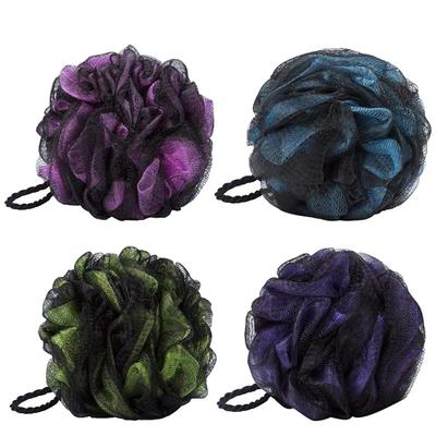 Měkká síťovina Koule houby do koupele Nylon Čisticí štětec Sprcha Puff Čistič těla Peelingové čističe Koule do koupele Koupelnové potřeby