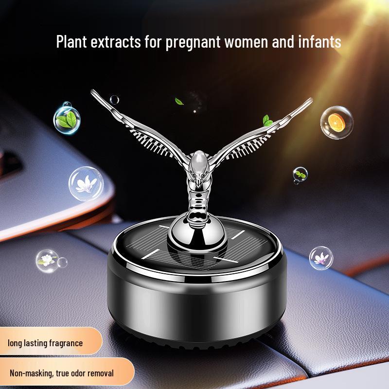 Solar-Powered Eagle Car Perfume Ornament: Slow Rotating Aromatherapy & Decoration