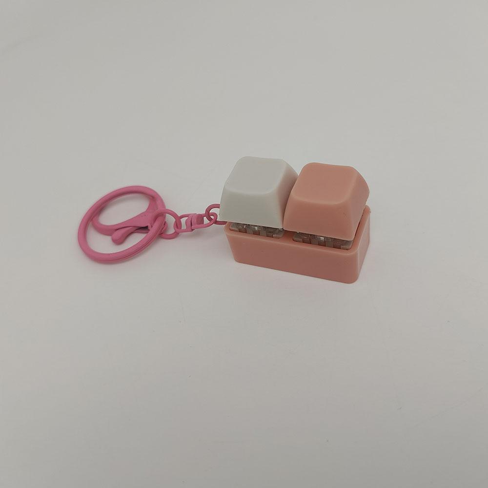 Pop Fidget Keychains Blue-Stress Relief Toys For Adults Desk Accessories Keychain With Rubber Bands