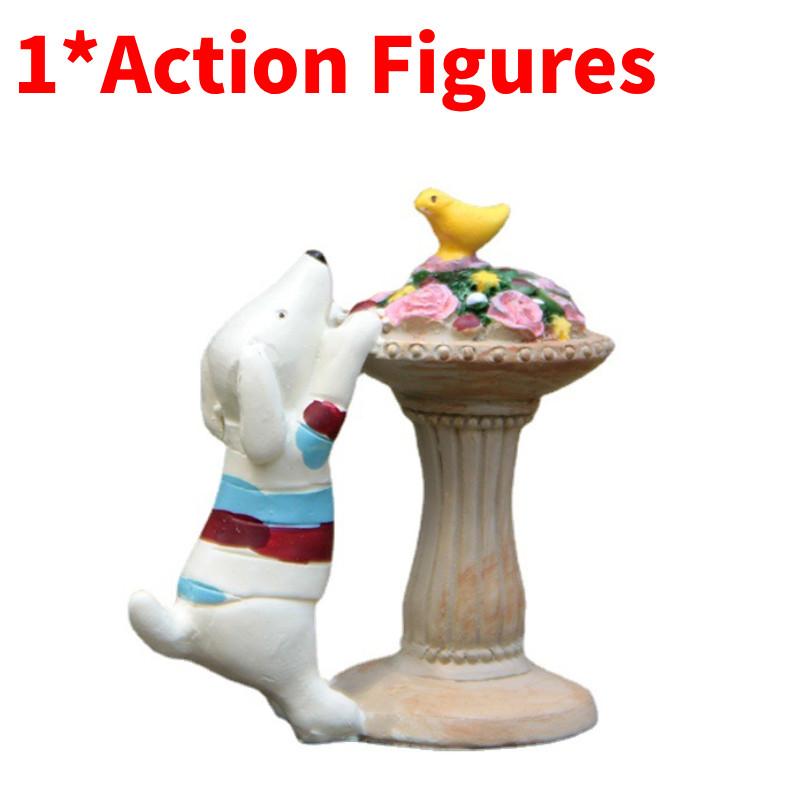 Cartoon Resin Dog Miniature Garden Ornament Creative Craft For Gift Home Use