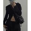 Y2K Korean Women Harajuku Vintage Gothic Black Hand Bag Aesthetic Elegant Punk Wallet Purse Handbags Shoulder Trend Tote Bags
