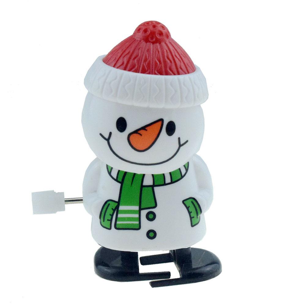 Christmas Wind-up Jumping Toy Santa Claus Elk Snowman Shaped Doll for Kids Gift Festival New Year Party Birthday Xmas Decor Prop