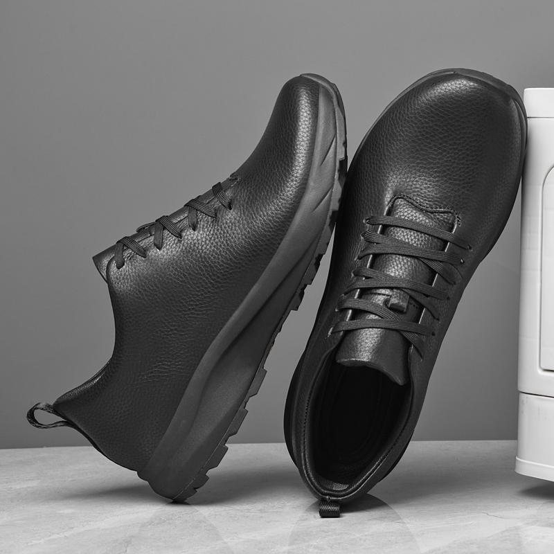 Spring Autumn Men's Sneakers Genuine Leather Walking Shoes Leisure Male Sports Shoes Non-Slip Treking Footwear Outdoor Trainers