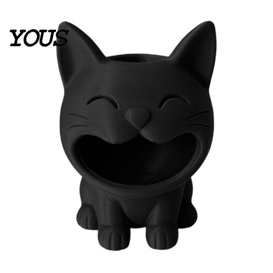 3D Printed Pen Cup Cat Shaped Candy Bowl, Cute Storage Container, Desktop Desk Organizer Holder, Versatile for Pencils Jewelry Hair Ties