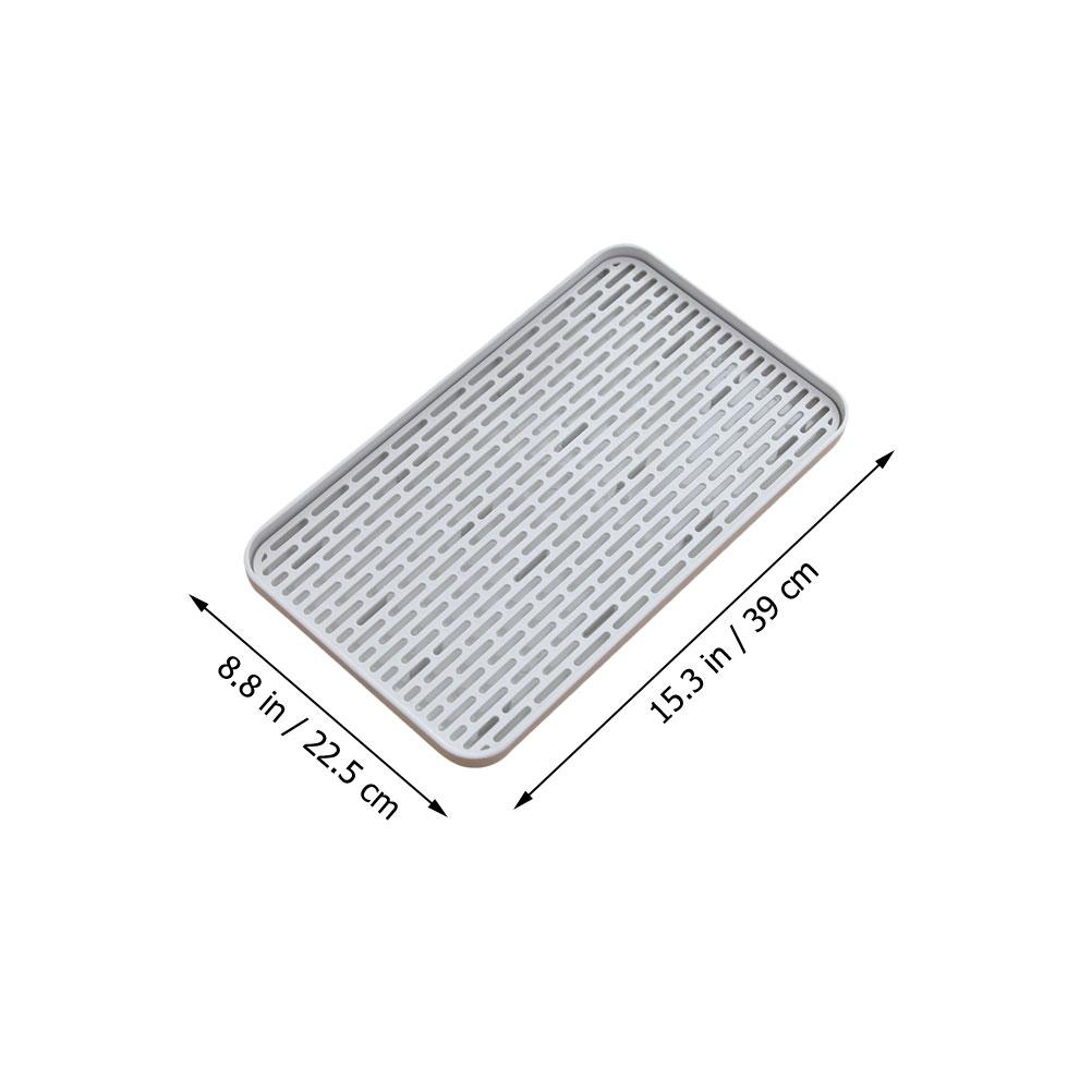 1pc Draining Tray Layer Rectangular Pp Kitchen Drip Rack For Cup Tea Tableware Drying Storage Drain Draining Table Tray Pad