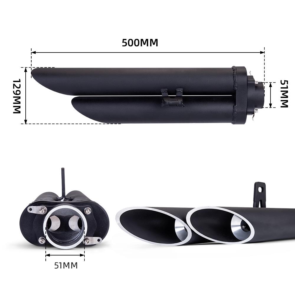 YZF-R1 Motorcycle Exhaust Pipe for 2004-2006: Modified Four-Outlet Mid & Tail Section