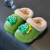 Boys' Dinosaur Cotton Slippers Winter Waterproof Cute Cartoon EVA Warm, Non-slip Cotton Shoes for Babies, Toddlers, and Older Children