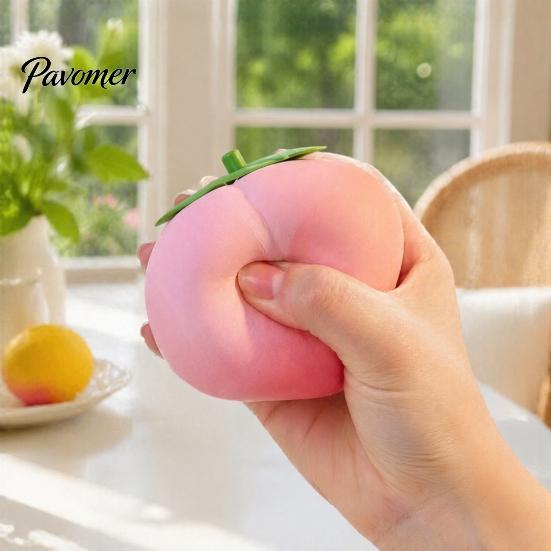 Fruit Sensory Desk Toy Giant Peach Stress Relief Toy, Realistic Large Squeeze Fidget Simulated for Adults & Kids Portable Reliever