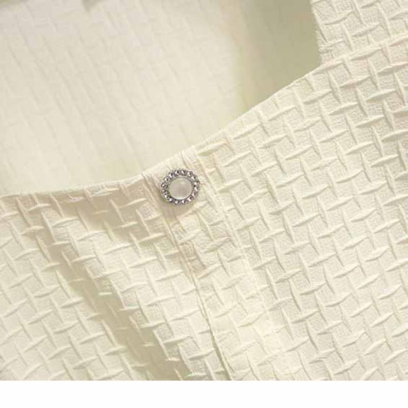 French Square Neck Top Women's Early Autumn High Grade Feel Early Autumn Waist Wrap Unique and Beautiful Foreign Style Shirt