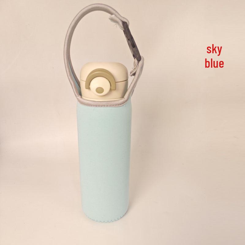 Universal Insulated Thermos Cup with Anti-Fall Protection and Portable Crossbody Strap