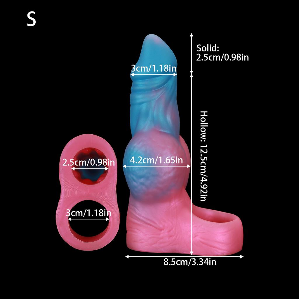 Penis Ring Male Realistic Penis Sleeve Extender Cock Sleeve Dick Enlargement Delay Ejaculation Cock Ring Reusable Condom Sex Toy
