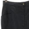 Chanel Midi Length Tight Skirt Charcoal Gray Women Used