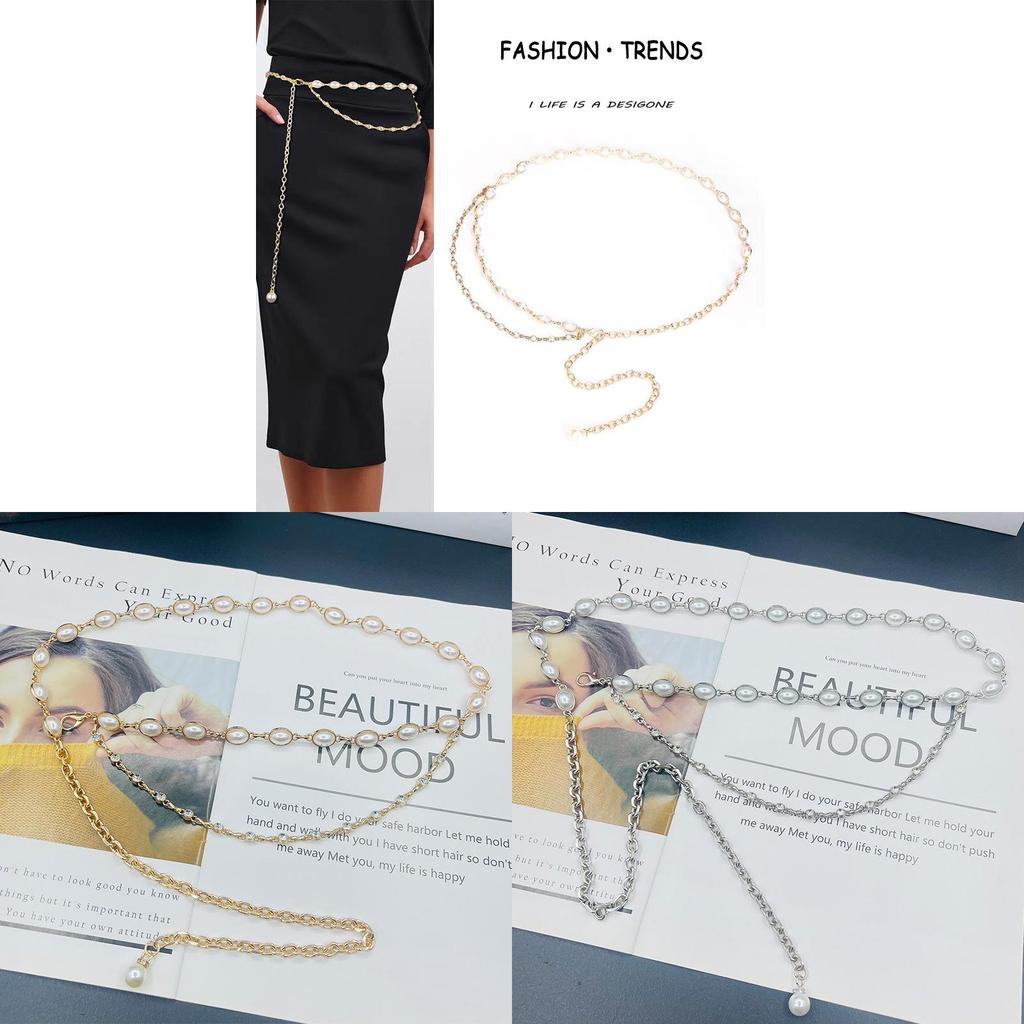 Y2k Metallic Waist Belt With Waterdiamond Embellishments For Female Fashion