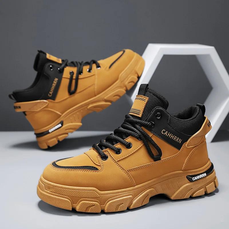 Herren Stiefeletten High Top Anti-Rutsch Außensohle Herren Skateboard Schuh Herbst Trainer Herren Freizeitschuhe Mode Sneaker Komfort