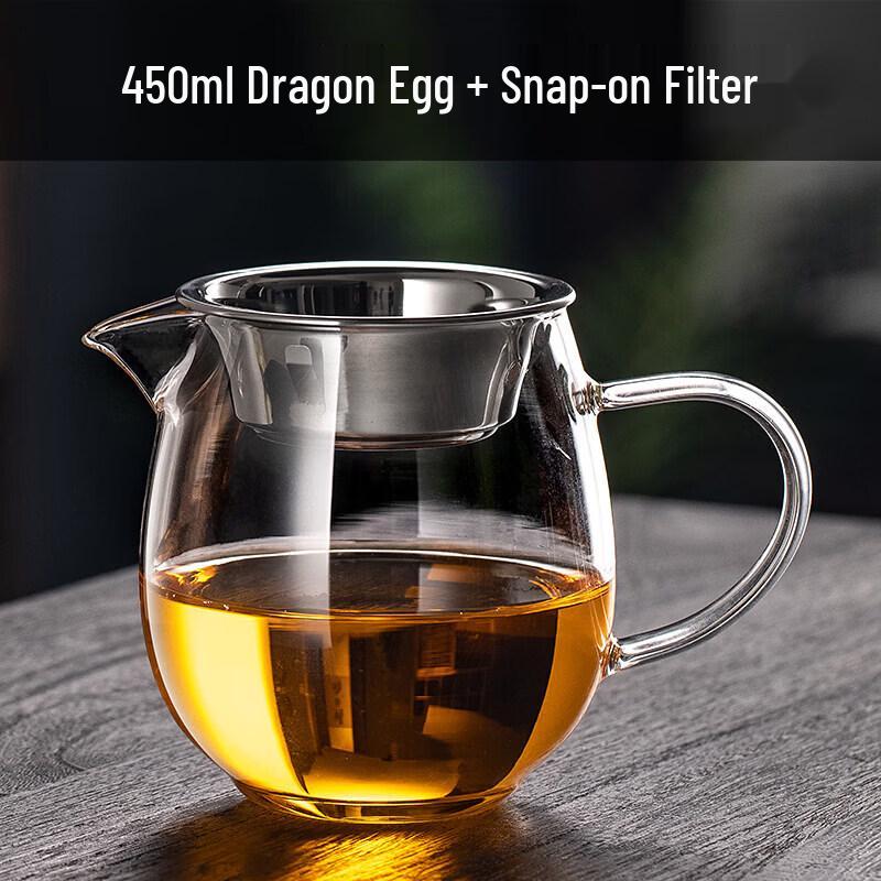 Qiwei Heat-Resistant Glass Tea Fair Cup with Strainer