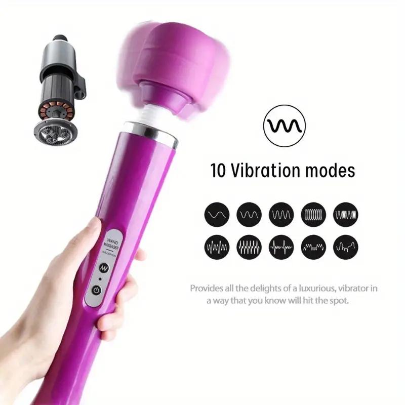 Oversized Head Vibrator AV Rod Stimulation Massager Female Masturbator Powerful Vibration Massage Stick Adult Sex Toy for Women