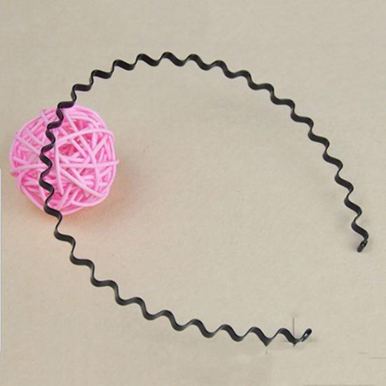 Hot Men Women Metal Wavy Hair Head Hoop Sport Headband Cool Accessory Gift