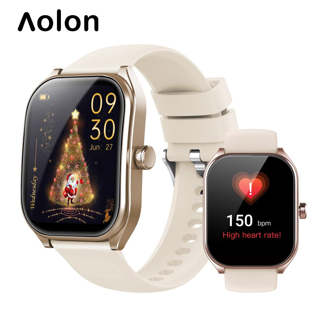 

Smart Watch IP68 Waterproof HD TFT Display Full Touch Screen 100+ Sports Mode Smart Bracelet For IPhone HUAWEI Xiaomi золотий
