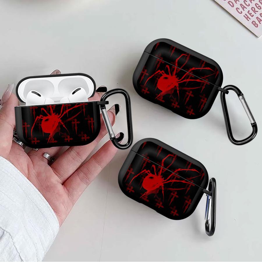 Červený pavouk Kreslený styl Pouzdra na sluchátka Kryt pro Airpods Pro Pro3 4 1 Pro2 3 2