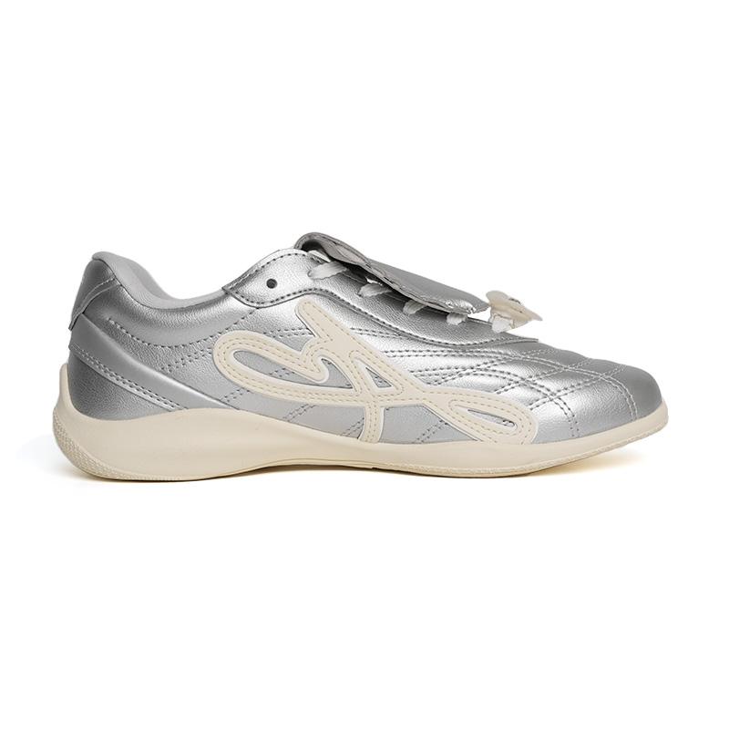 Anta Indoor Casual Shoes Fashionable Comfortable Low-Top Women Sneaker Silver Light-Protein 122628887-4
