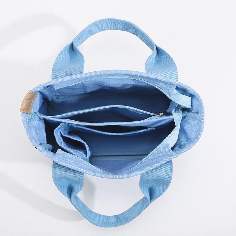 Canvas Multi-compartment Handbag Women's Shoulder Crossbody Bag