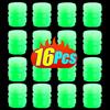 1-16Pcs Luminous Car Tire Valve Caps Fluorescent Night Glowing Valve Cover Green Dustproof Tyre Valve Stem Caps Auto Accessories