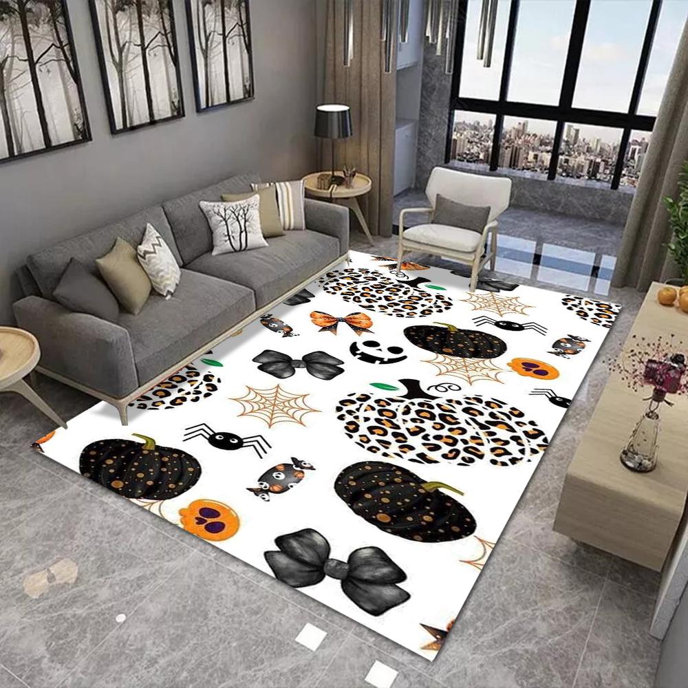 Halloween Print Floor Mat, Non-Slip Door Rug for Living Room Carpet Festive Home Decor for Xmas, Halloween Home Decor