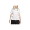 Solid Color Logo Crew Neck T-Shirt Women Tops White DX7902-100