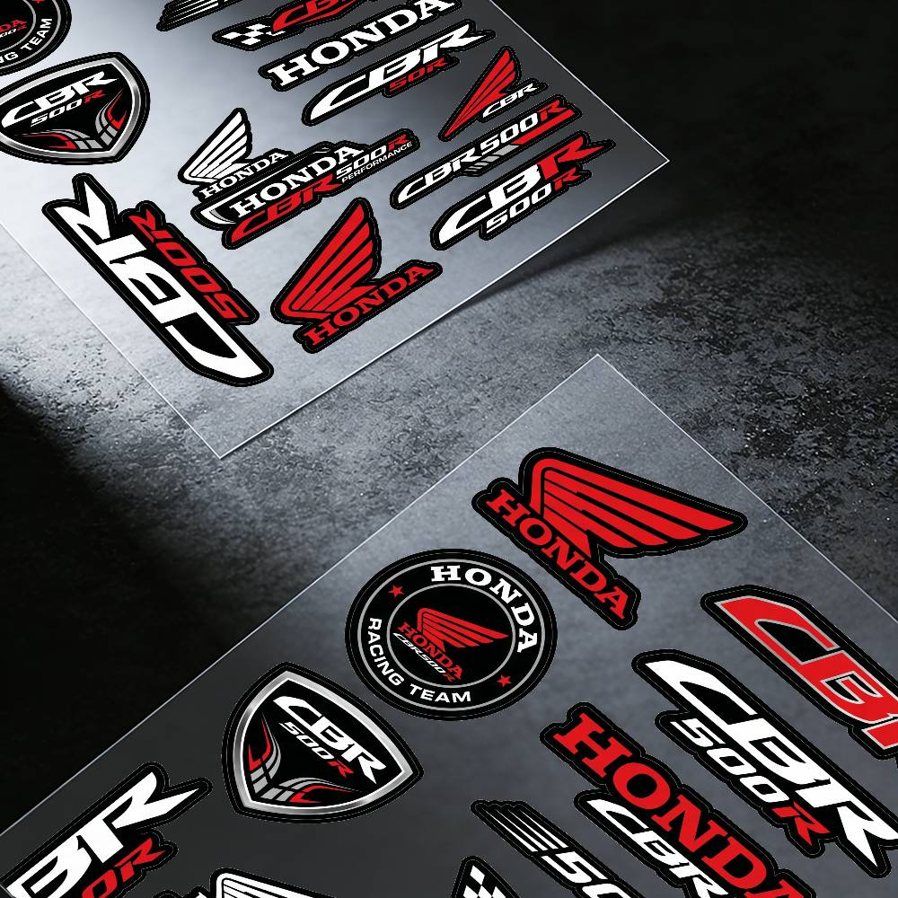 FOR HONDA CBR500R Reflective Motorcycle Stickers, 3M Safety Warning At Night In the Dark Scooter Helmets XL0 Wsvj7
