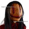 Female Ghost Horror Mask - Long Hair, Stitched Face, Scary Demon for Halloween Party & Haunted House