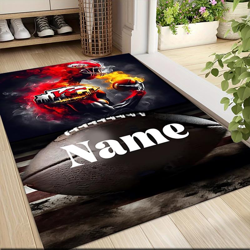 Custom Name "Thunderstorm Arsenal Crest" Carpet Rug Customizable Soft Washable Anti-Slip Home Living Room Sofa Mats Personalized Rug. 0909422