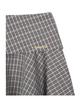 Lotaib Unbalance Button Check Skirt - Beige