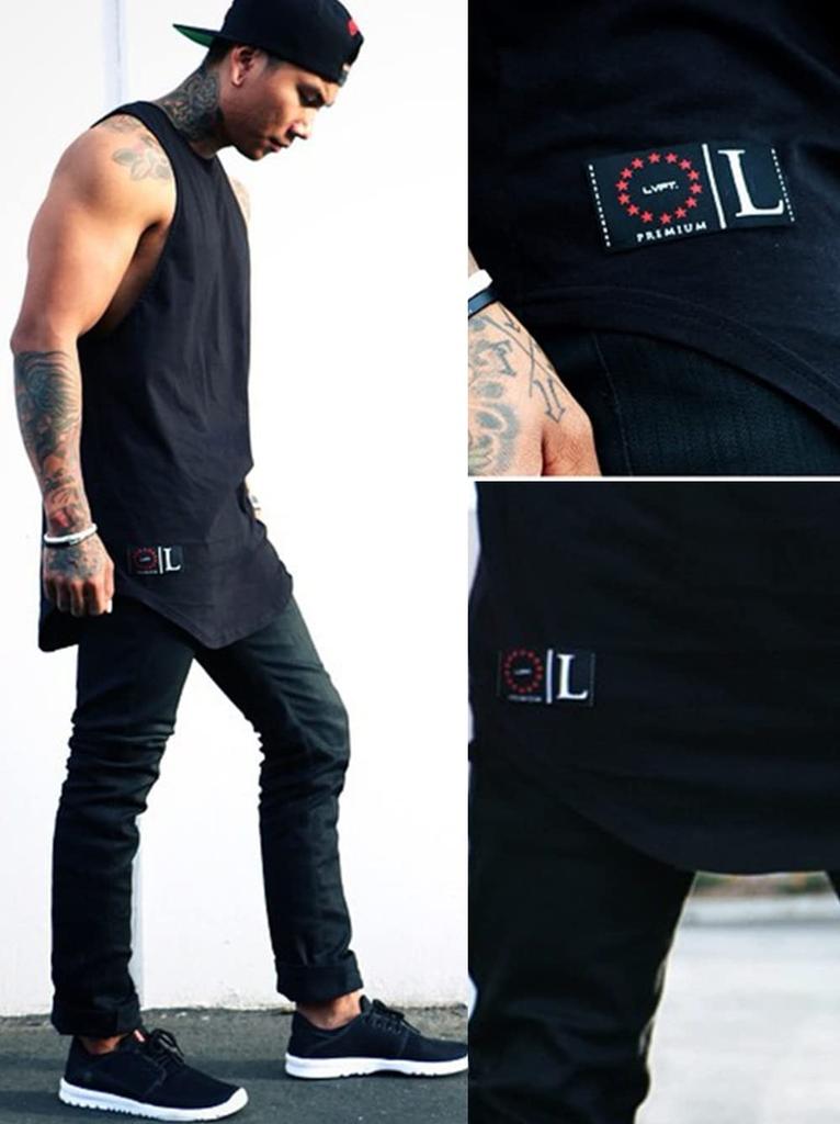 PUMPSTARR Ärmelloses Tanktop für Herren für Training, Muskeltraining, Bodybuilding und Physique (SCHWARZ, XL)