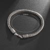 New Bracelets for Men Retro Stainless Steel Style Personalized Bracelets with Versatile Hang Tags