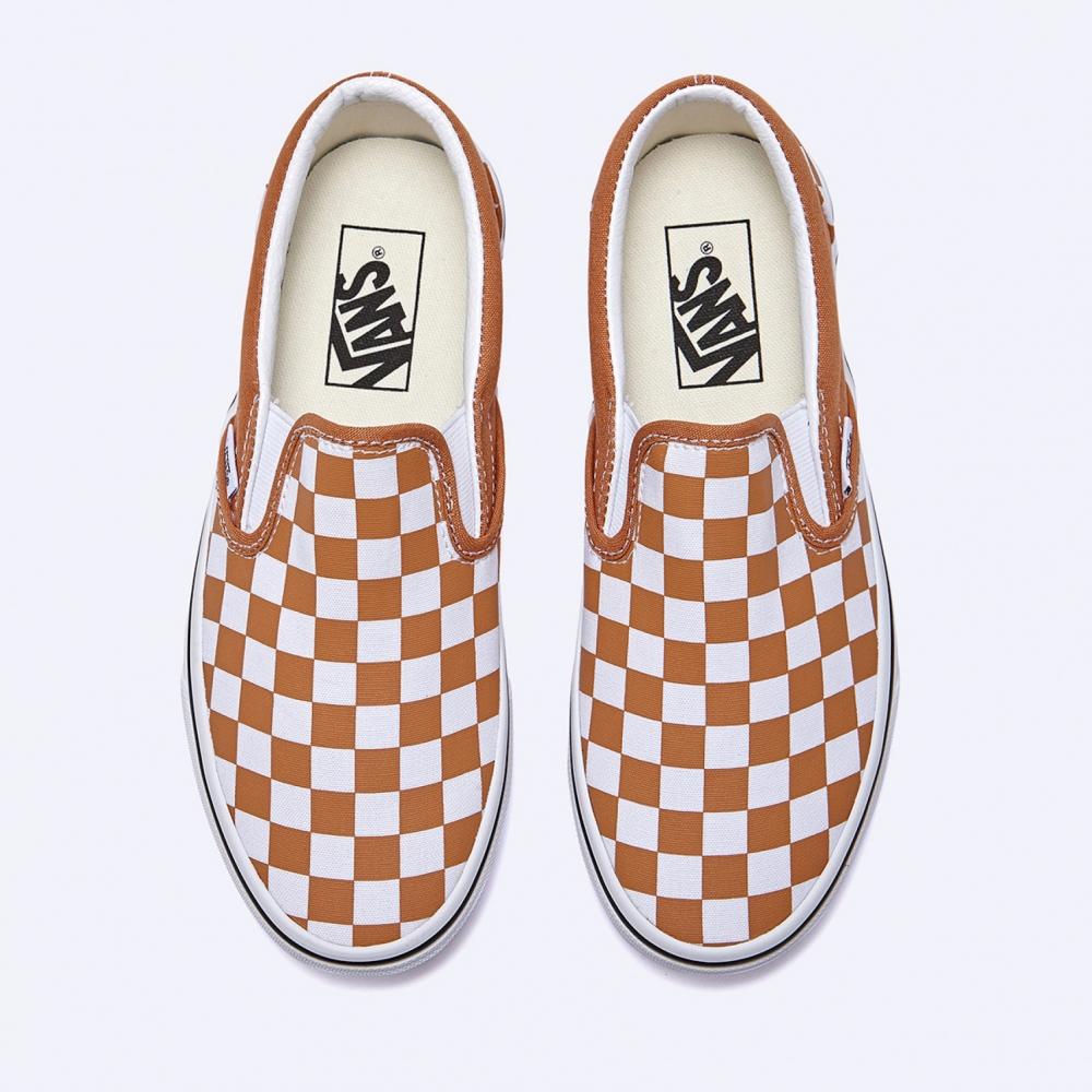 Vans Vans Classic Slip On Color Tiery Checket Meerkat Vn0a5ao8bkq1