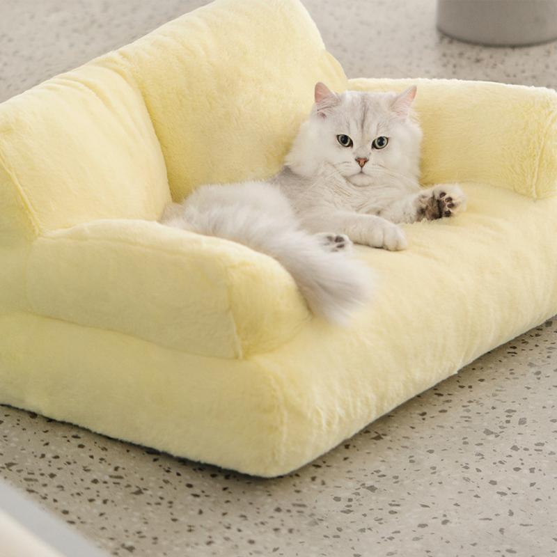 Cat Nest Pet Bed Warm Washable Cat Bed Plush Puppy Bed Small Dog Sofa With Anti-Slip Bottom Pet Bed For Small Medium Dogs Cats