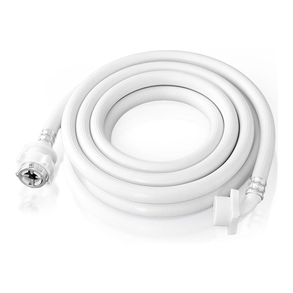 6.6FT 2 Meter Water Supply Pipe Extension Pipe with Steel Head For Washing Machine