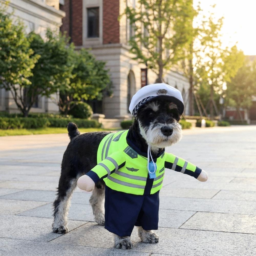 Novelty Career Theme Dog Transformation Costume Standing Style Breathable Pet Jumpsuit Casual Upright Costume Halloween
