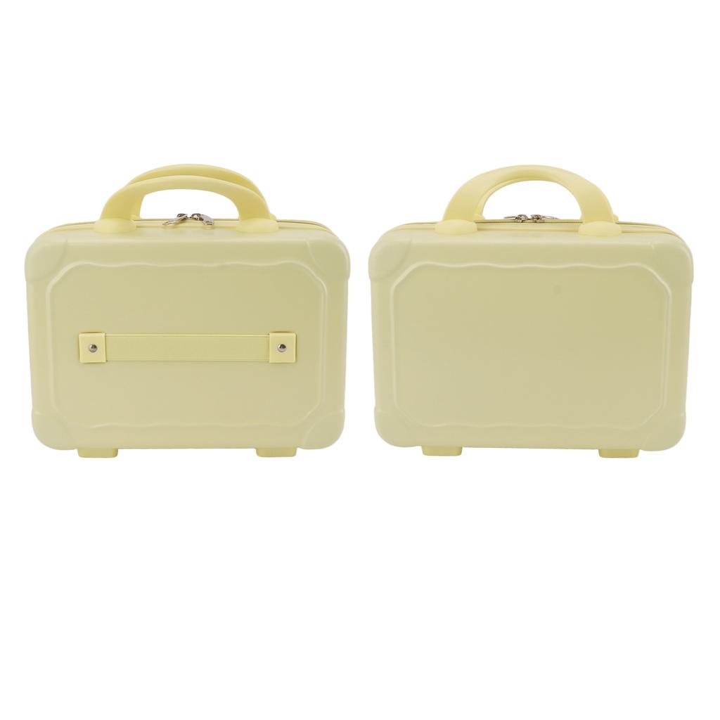 14in Cosmetic Box Suitcase Design Vintage   Large Capacity Portable ABS Makeup Bag for Women Girls Travel