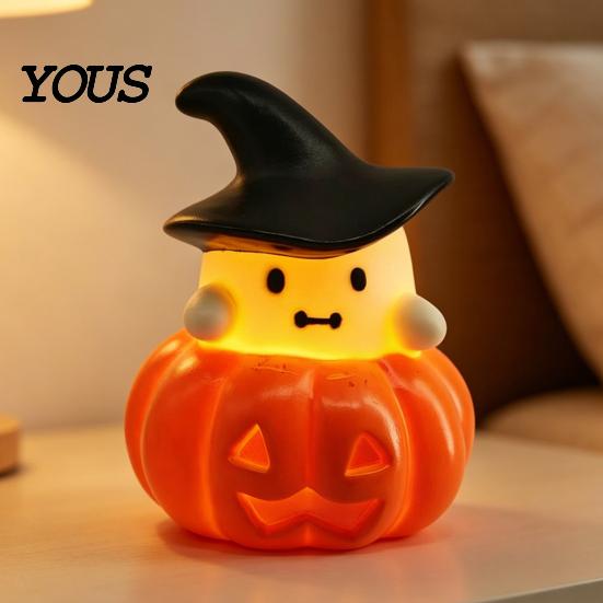 Party Decoration Light 1/3Pcs Halloween Pumpkin Ghost Night Light, Spooky LED Bedside Battery Operated Lamp, Mini Table for